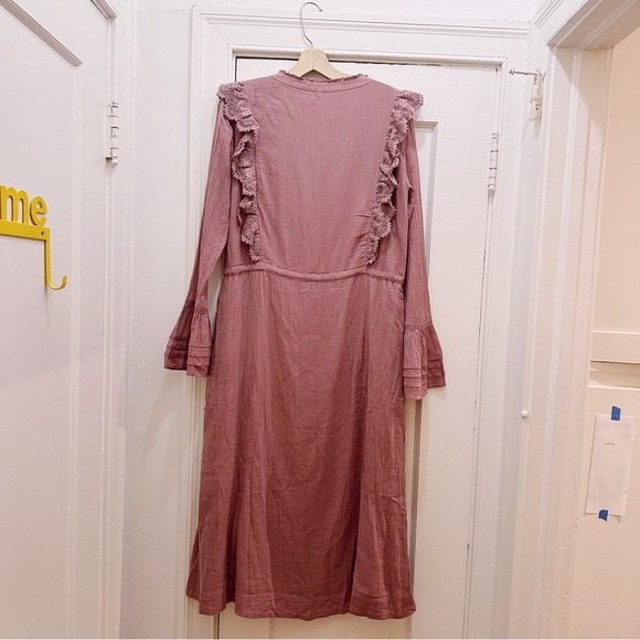 Free People Mauve Button-Down Midi Dress - Picture 9 of 10
